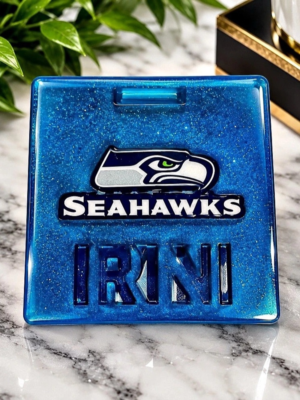 Seattle Seahawks Blue RN badge busy